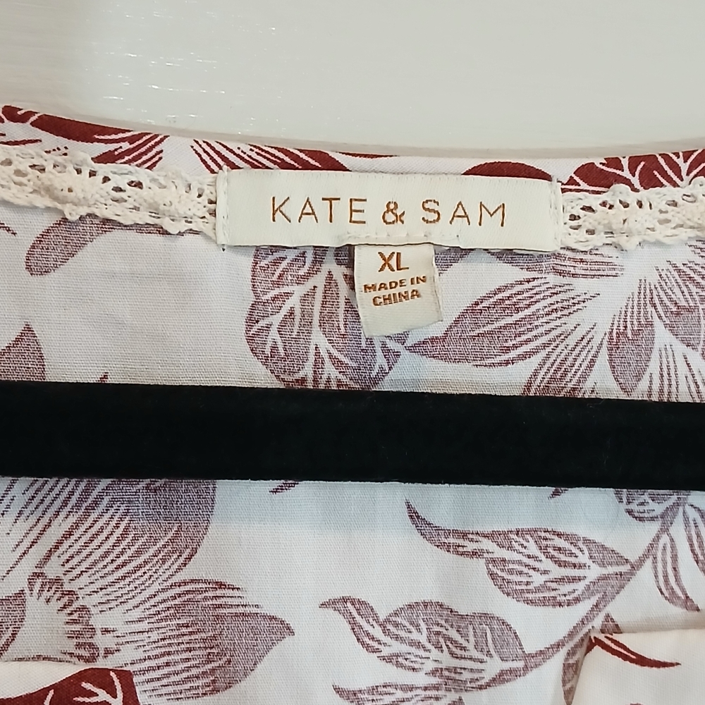 Kate & Sam XL Floral Tiered Maxi Dress Boho Peasant Prairie Cottage - Picture 7 of 10